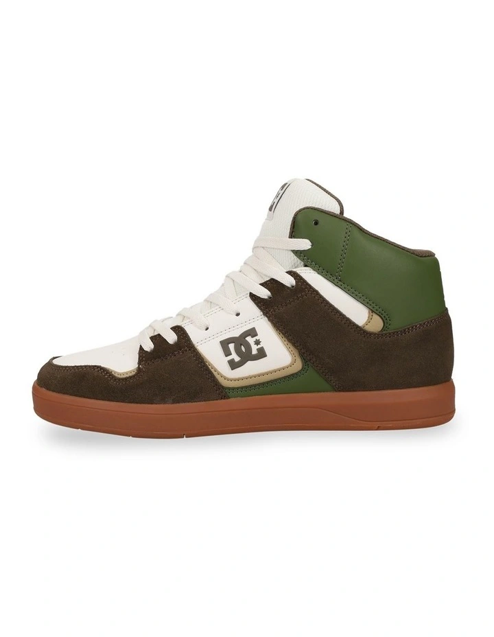 Cure Hi Top Sneakers in Brown Olive Offwhite image 3