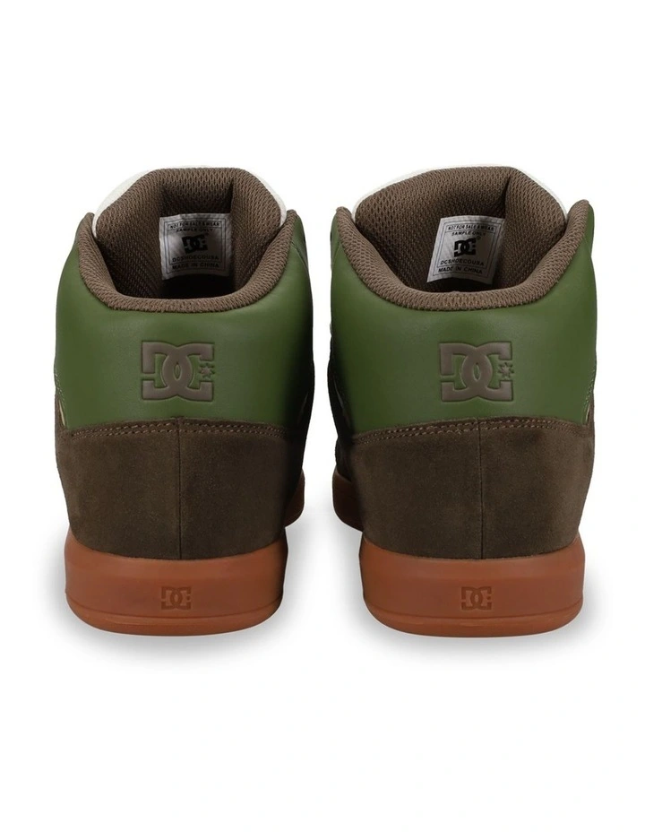 Cure Hi Top Sneakers in Brown Olive Offwhite image 5