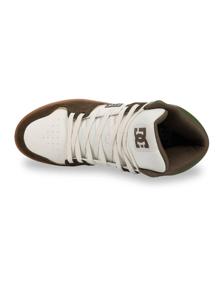 Cure Hi Top Sneakers in Brown Olive Offwhite image 6