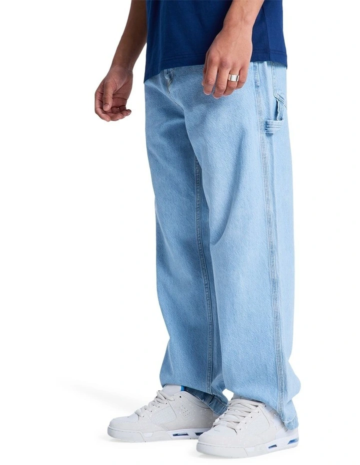Baggy Denim Carpenter Jeans in Indigo Light image 3