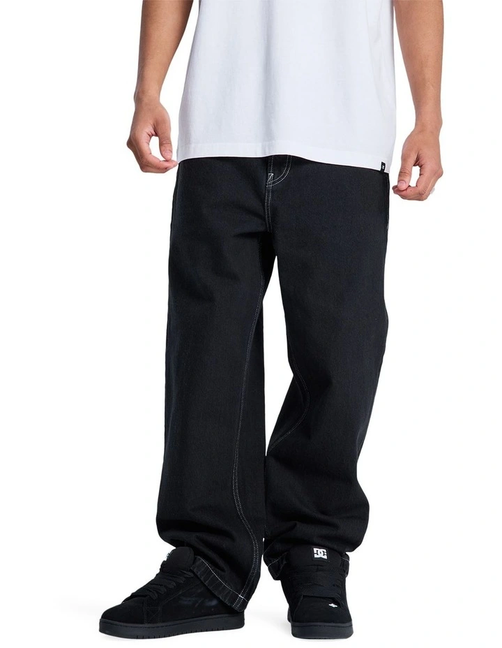 Baggy Denim Jeans in Black Tint image 1