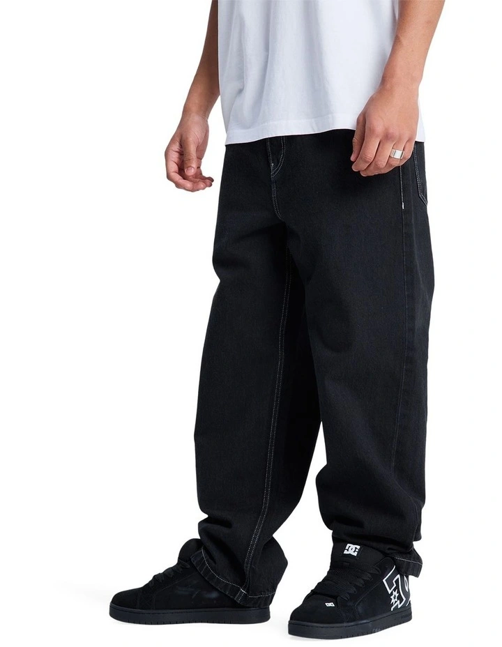 Baggy Denim Jeans in Black Tint image 3