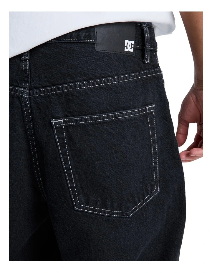 Baggy Denim Jeans in Black Tint image 4