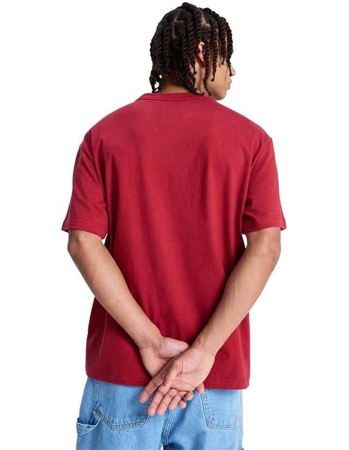 DC Old Fashion Short Sleeve T-Shirt in Brick Red image 2