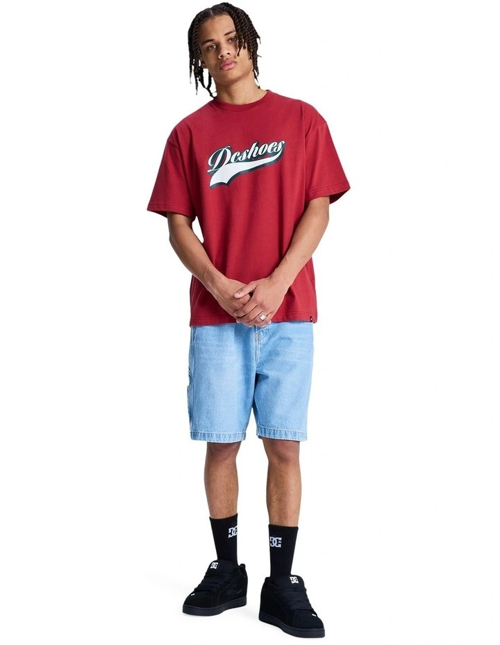 DC Old Fashion Short Sleeve T-Shirt in Brick Red image 5