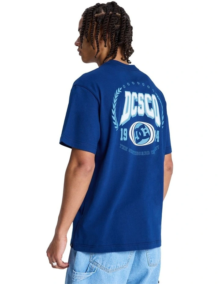 Crown College Short Sleeve T-Shirt in Estate Blue image 2