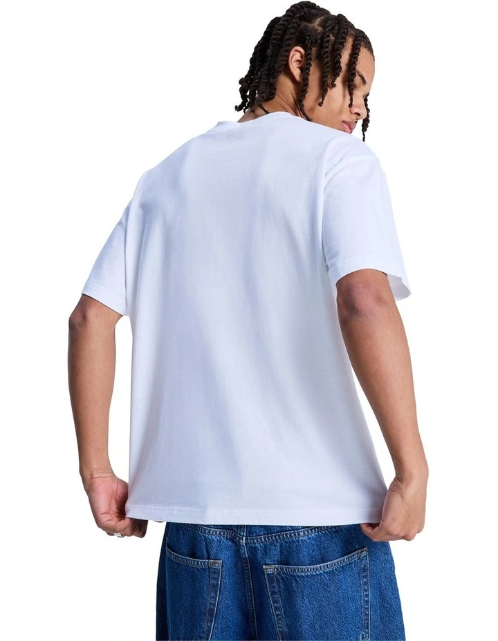Shock Side Short Sleeve T-Shirt in White image 2