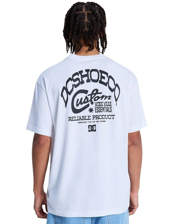 Knotted Short Sleeve T-Shirt in White image 2