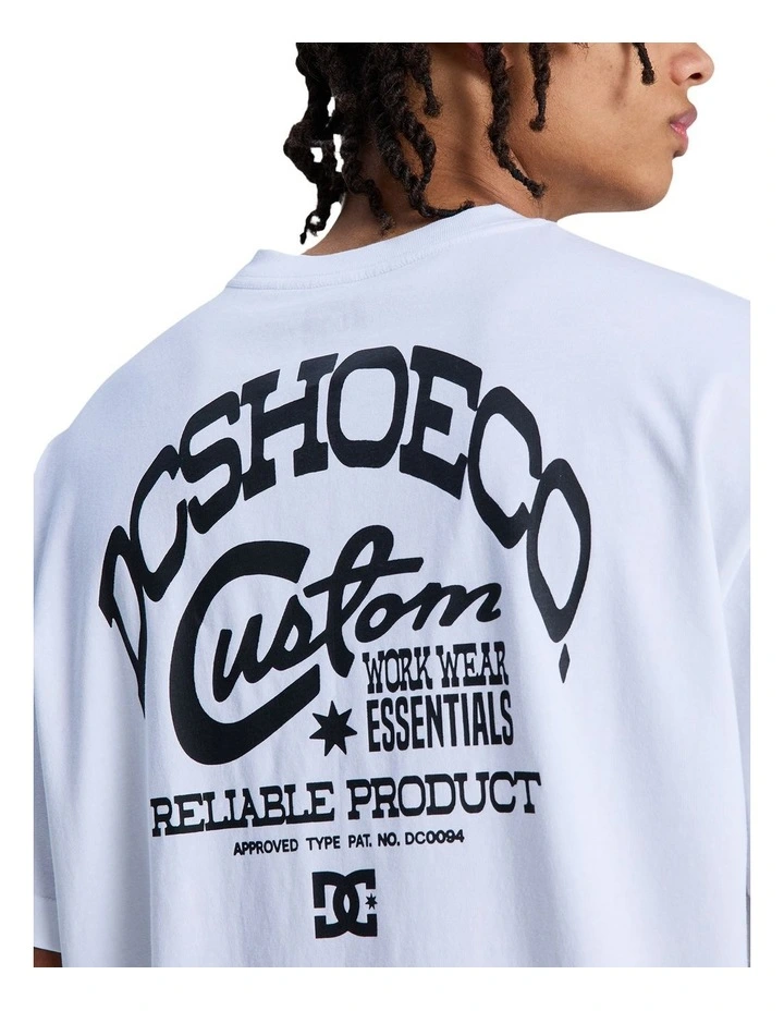 Knotted Short Sleeve T-Shirt in White image 4