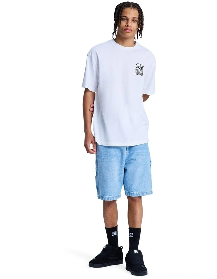 Knotted Short Sleeve T-Shirt in White image 5