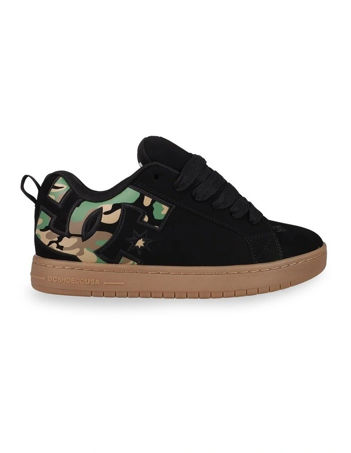 Court Graffik Sneakers in Black/Black/Gum image 1