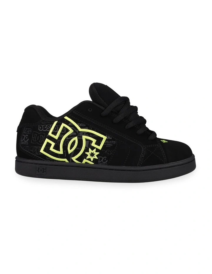 Net Sneakers in Black/Black/Lime image 1