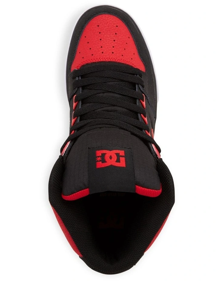 Pure High-Top Skate Shoes in Fiery Red/White/Black image 4