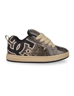 Court Graffik S Skate Shoes in Tan/Black