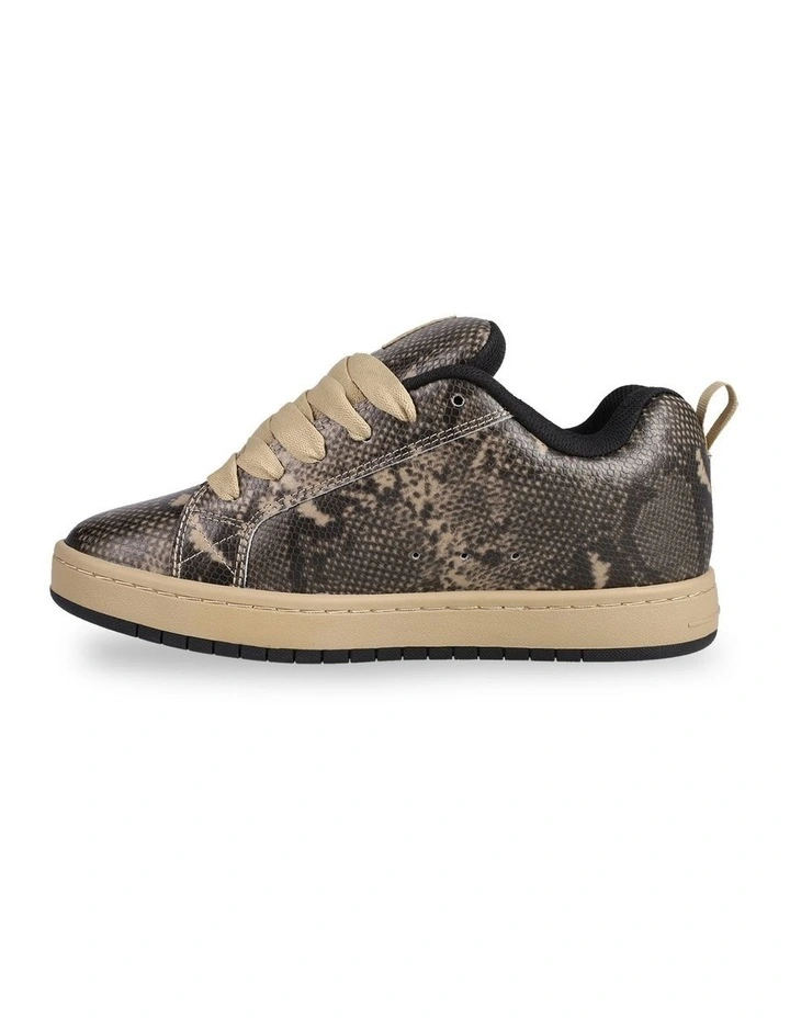Court Graffik S Skate Shoes in Tan/Black image 3