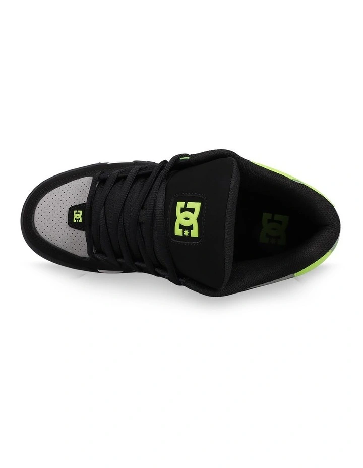 Dc Commad Skate Shoes in Black/Grey/Lime image 5
