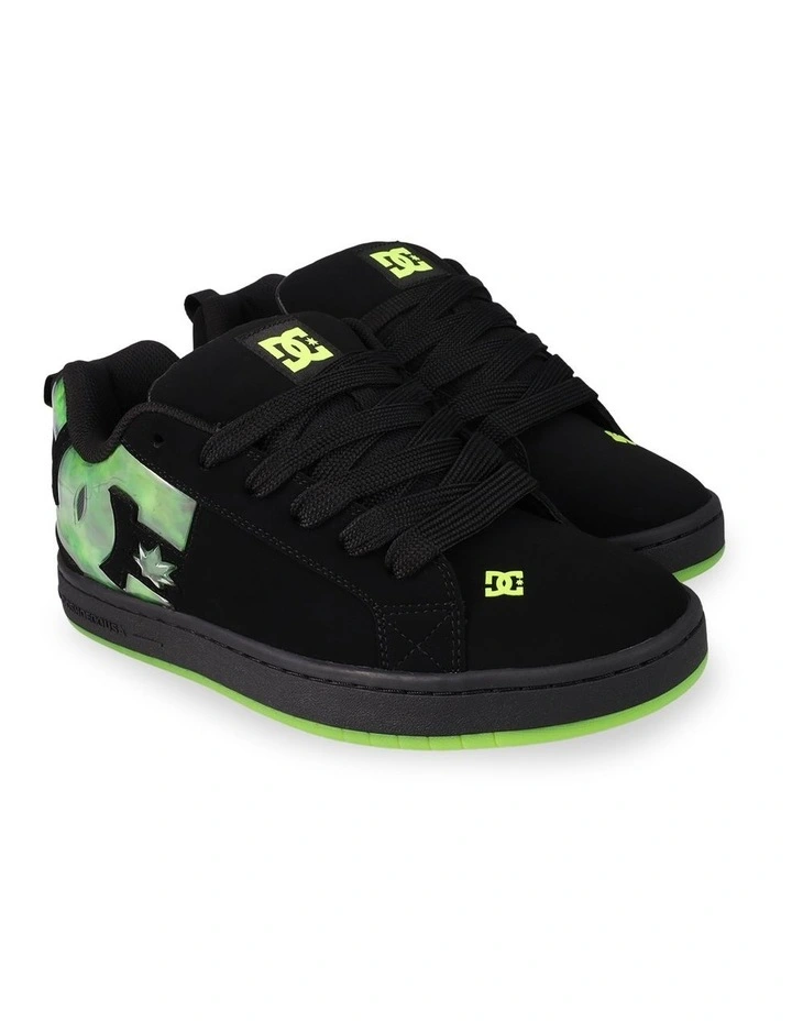 Court Graffik Jumanji Sneakers in Black/Black/Lime image 1