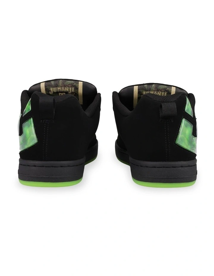 Court Graffik Jumanji Sneakers in Black/Black/Lime image 3