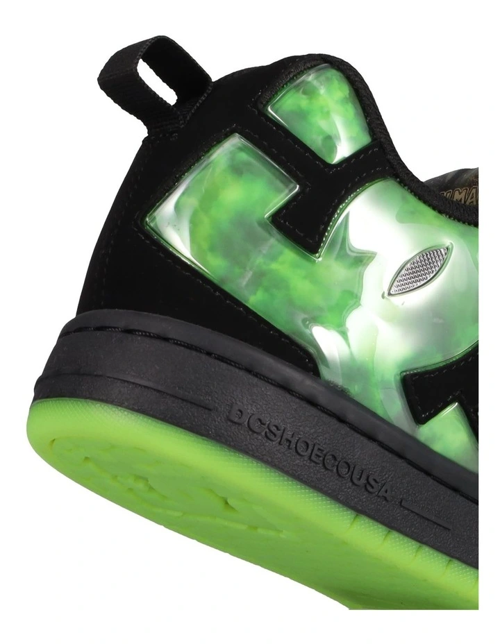 Court Graffik Jumanji Sneakers in Black/Black/Lime image 4