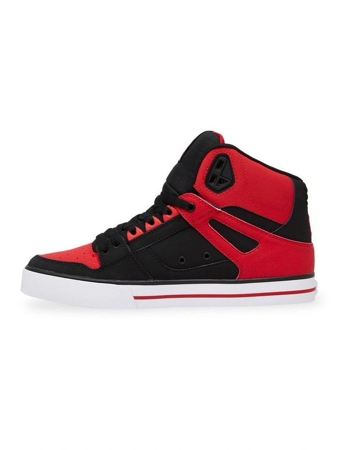 Pure High-Top Skate Shoes In Red image 2