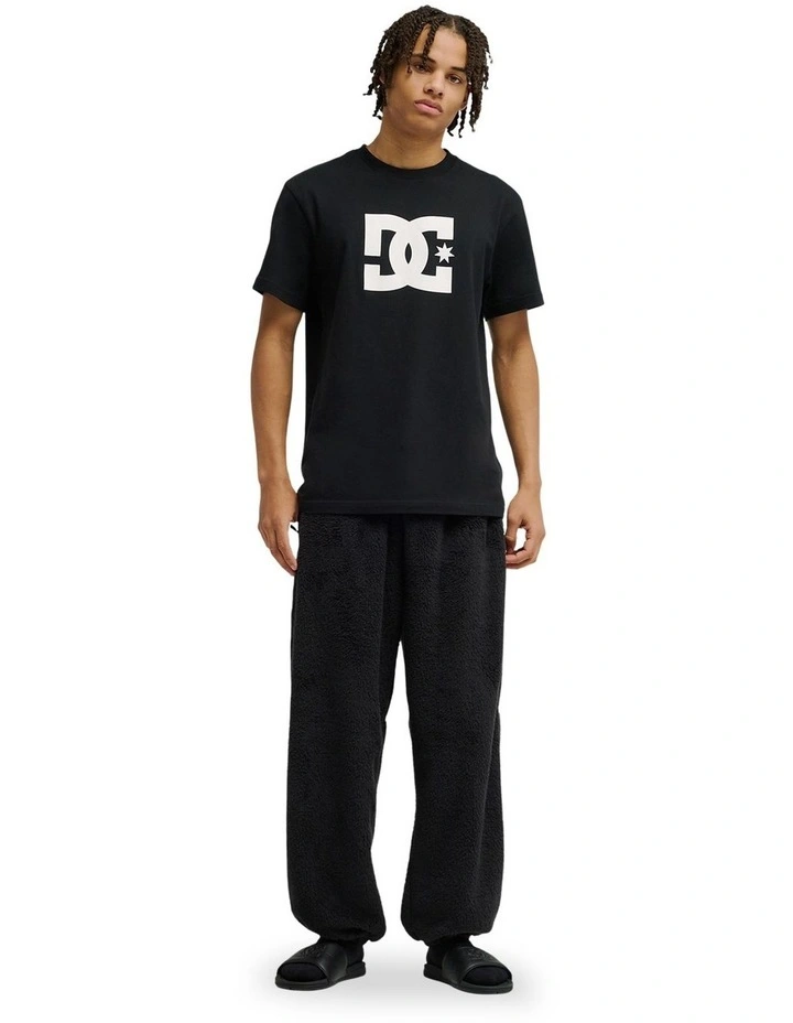 Lynx Fleece Sweatpants In Black image 5