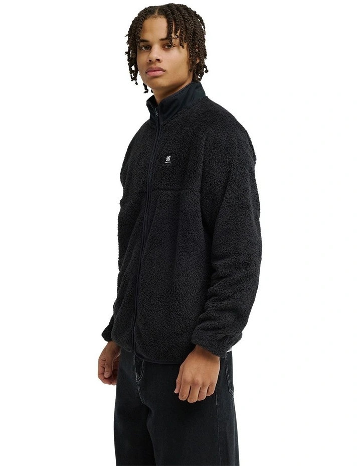 Lynx Fleece Jacket In Black image 3