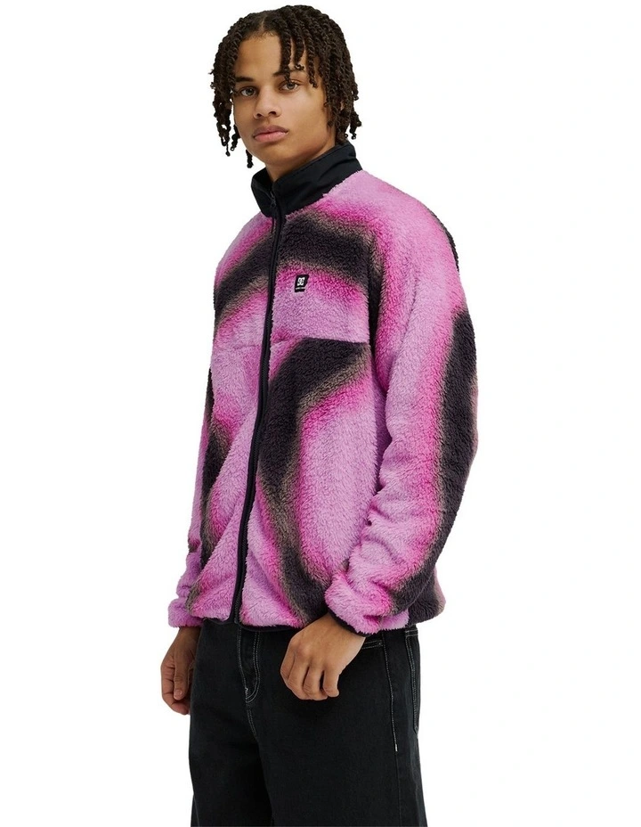 Lynx Fleece Jacket In Purple image 3