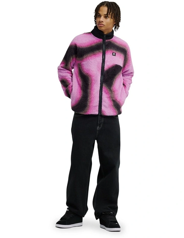Lynx Fleece Jacket In Purple image 4