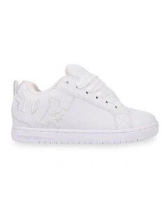 Court Graffik Sneakers in White/White