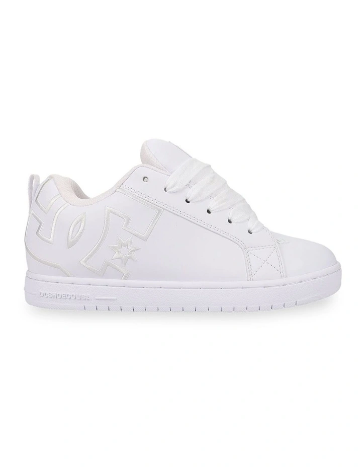 Court Graffik Sneakers in White/White image 1