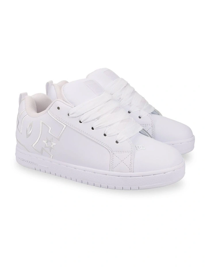 Court Graffik Sneakers in White/White image 2