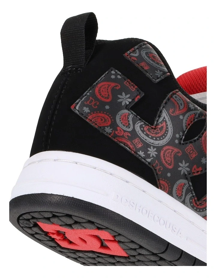 Court Graffik Skate Shoes in Black/Grey/Red image 4