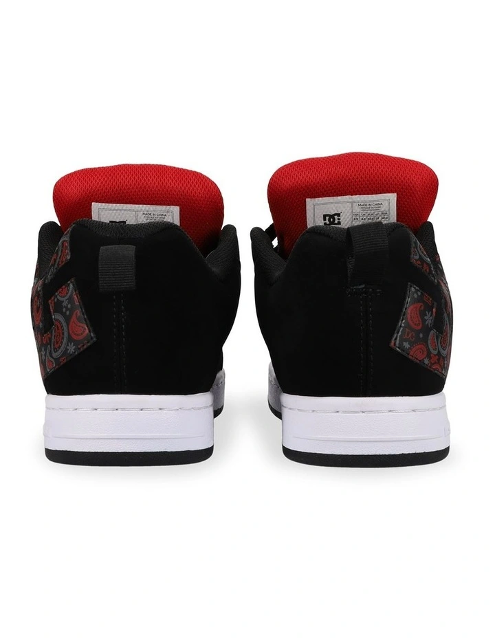 Court Graffik Skate Shoes in Black/Grey/Red image 5
