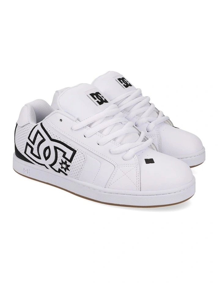 Net Skate Shoes in White/Black/Gum image 2