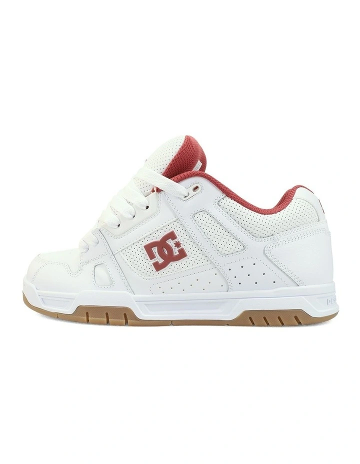 Stag Skate Shoes in White/Brick Red/Gum image 3