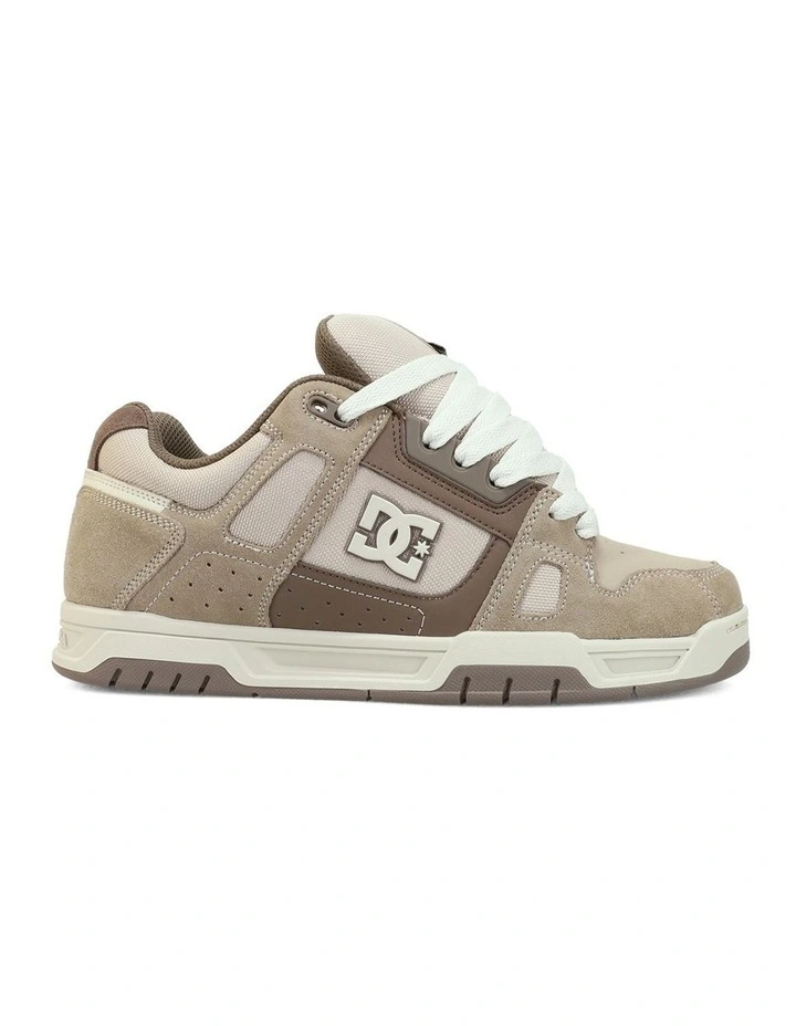 Stag Skate Shoes in Taupe/Off White image 1