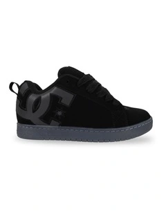 Court Graffik S Skate Shoes in Black/Grey/Black Reflective