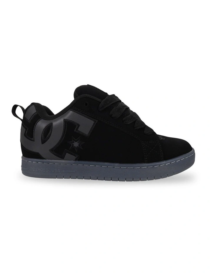 Court Graffik S Skate Shoes in Black/Grey/Black Reflective image 1