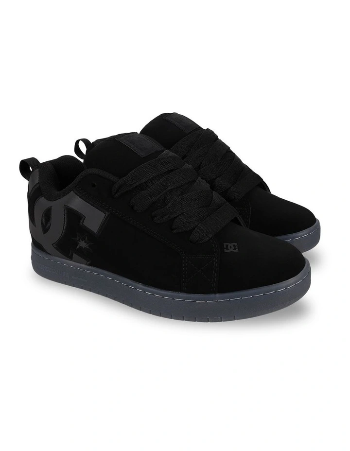 Court Graffik S Skate Shoes in Black/Grey/Black Reflective image 2
