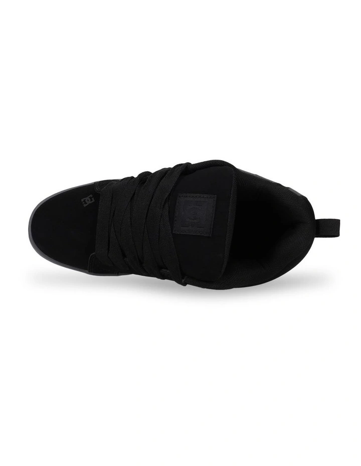 Court Graffik S Skate Shoes in Black/Grey/Black Reflective image 3
