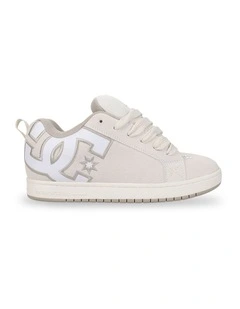 Court Graffik S Skate Shoes in Off White/White/Tan