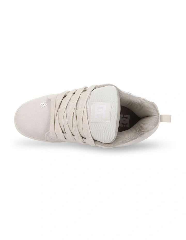 Court Graffik S Skate Shoes in Off White/White/Tan image 4