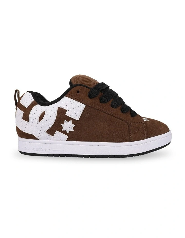 Court Graffik S Skate Shoes in Brown/White image 1