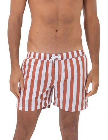 Classic Bombay Mens Swim Shorts in Red