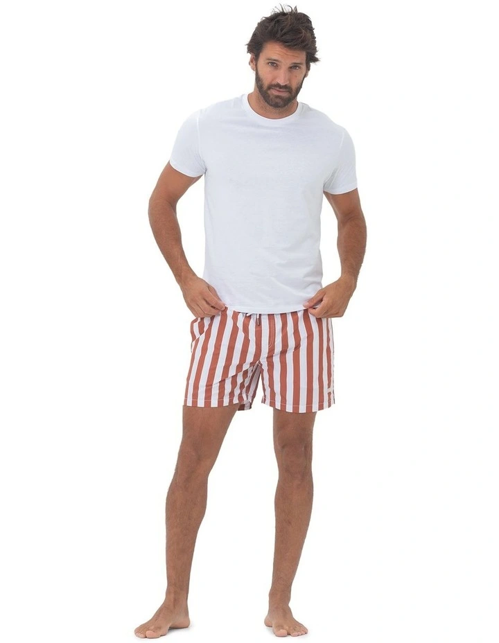 Classic Bombay Mens Swim Shorts in Red image 5