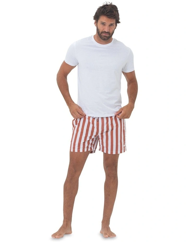 Classic Bombay Mens Swim Shorts in Red image 5