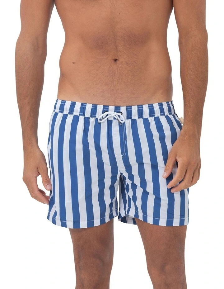 Santorini Mens Swim Shorts in Blue image 1