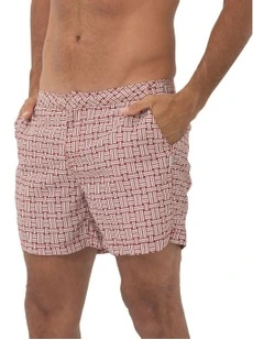 Bombay Weave Swim Shorts in Wine