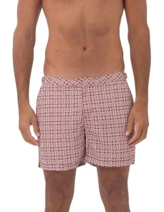 Bombay Weave Swim Shorts in Wine
