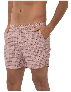 Bombay Weave Swim Shorts in Wine